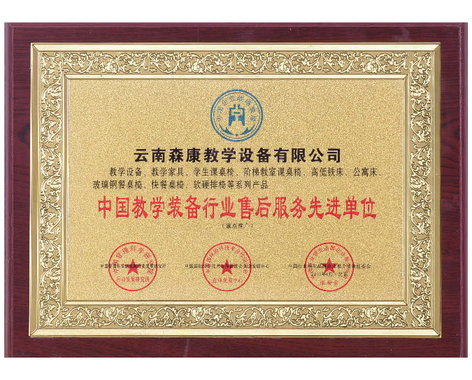 中國教學(xué)裝備行業(yè)售后服務(wù)先進單位