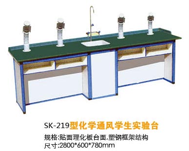 SK-219型化學(xué)通風(fēng)學(xué)生實(shí)驗(yàn)臺(tái)