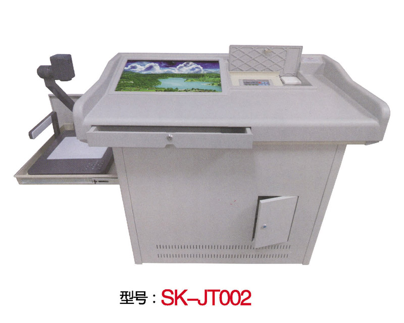 型號(hào)：SK-JT002 塑鋼組合型電教講臺(tái)